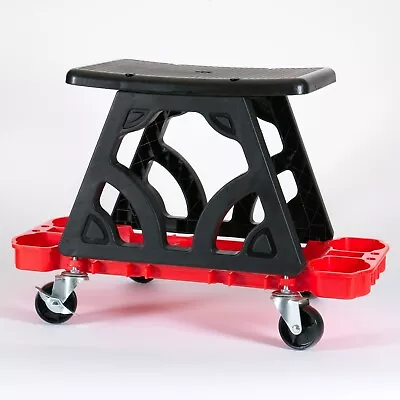 Rhino Bilt Creeper Detailing Seat Rolling Shop Stool W/ Tool Storage Mechanic • $24.95