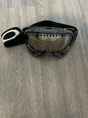 Oakley A Frame Ski Goggles Carbon Fiber Frame Amber Mirror Lens • $69.99