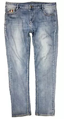 BURBERRY BRIT Denim Jeans Men Straight Slim Fit Size W 38 X IN SEAM 31 • $51.93