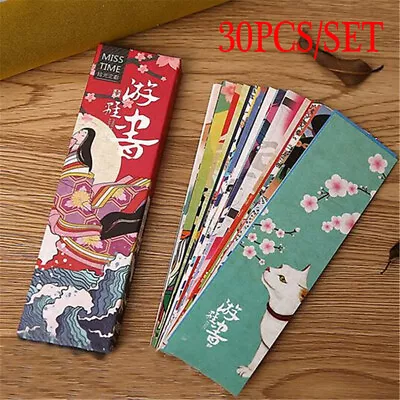 30pcs/lot Cute Paper Bookmark Vintage Japanese Style Book Marks For Kid Supplies • £5.10