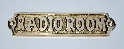 Vintage Nautical Collectible Brass Engraved Radio Room Tag Marin Decorative Sign • $18.95