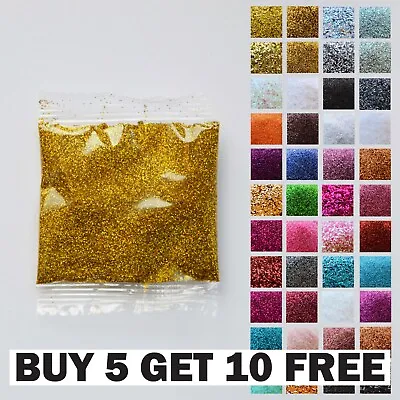 £3.75 • Buy Fine Dust Chunky 1mm Glitter 10g& 25g Bags Cosmetic Grade Arts Crafts Wine Glass