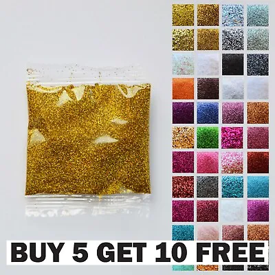 Glitter Fine Dust Chunky 10g& 25g Bags Cosmetic Grade Arts Crafts Wine Glass • £2.09