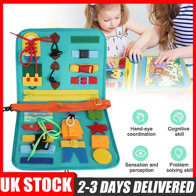 Busy Board For Toddlers Kids Montessori Toys For 1 2 3 4 Year Old Boys Toys Age • £5.99