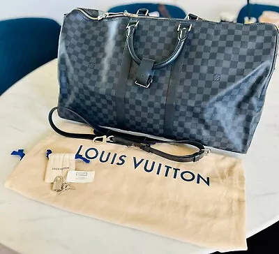 Ex-Display LOUIS VUITTON Keepall Bandoulière 55 Damier Graphite Canvas • £710