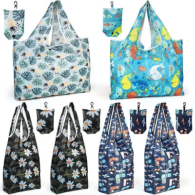 6 PACK Reusable Shopping Bags Grocery Bags Foldable Machine Washable Tote Bag • $10.98