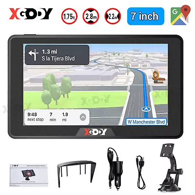 XGODY 7'' Car GPS SAT NAV Motorhome Truck Navigation Voice Direction World Maps • $70.29