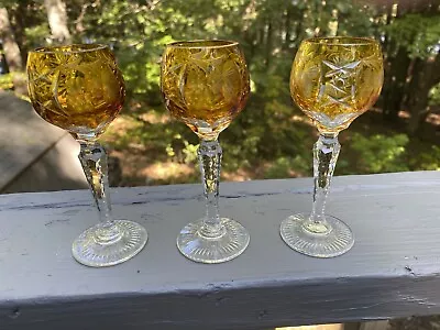 $59.99 • Buy NACHTMANN TRAUBE SHERRY 4.75  AMBER Cordials - Set Of 3