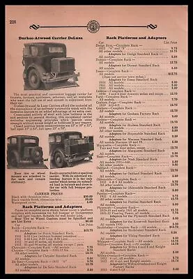 1931 Durkee Atwood Minneapolis MN DeLuxe Car Luggage Carriers Vintage Print Ad • $16.80