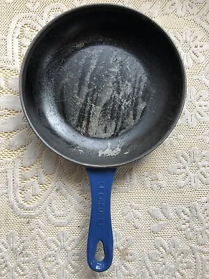 £15.99 • Buy Le Creuset 20cm Blue Cast Iron Skillet Small Frying Omelette Pan Vintage