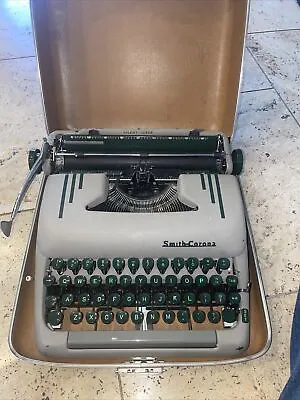 Vintage Smith Corona Typewriter Silent Super Case Tested 50s • $49.95