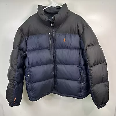 Polo Ralph Lauren RL/250 Down & Feather Puffer Coat Jacket Blue Black Men’s XXL • $130