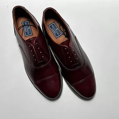 Vintage Bostonian Classic Oxford Cap Mens Burgundy Shoes Size 8 • $49.98