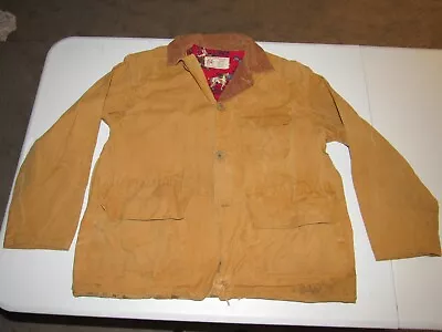Vintage Chief Pontiac Brand Men's Brown Button Hunting Jacket Field Coat Size L • $9.99
