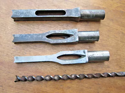 3 Vintage Mortising Chisels  5/16  3/8   1/2  Chicago   • $12.95