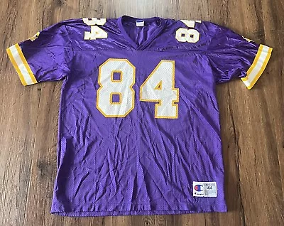 Vintage Champion NFL Minnesota Vikings Randy Moss #84 Jersey Men's Size Large • $39.99