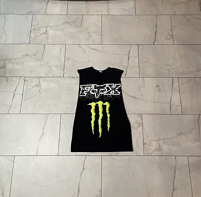 FOX Motorsports X Monster Energy Promo Cutoff T-Shirt Tee Outdoors Redneck Mud • $17.50