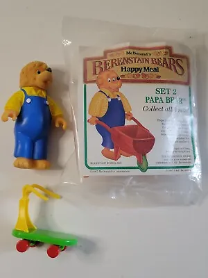 1987 Berenstain Bears McDonalds Happy Meal Set 2 Papa Bear In Package/Scooter • $8.95