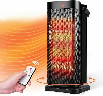 $36.99 • Buy 1500W Portable Ceramic Heater For Indoor Use, Remote Control, Rotating #21