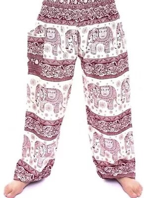 Boho Harem Elephant Yoga Pants Meditation Hippie Cozy One Size Gypsy Unisex Sexy • $19