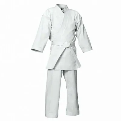 Karate Uniforms Gi Suit White Poly Cotton Kids & Adult Sizes Top Quality • £21.99