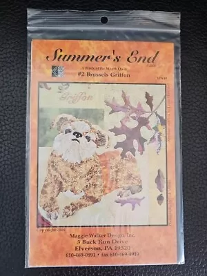 Summer's End Dog Brussels Griffon Quilt Sewing Pattern UNCUT Block Of The Month  • $11.99