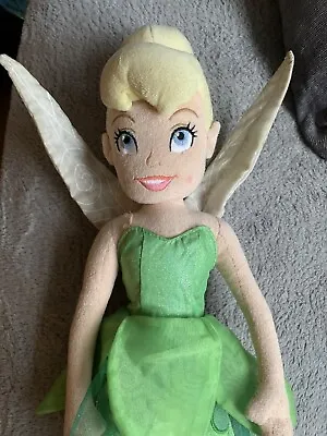  DISNEY STORE  TINKERBELL FAIRY GREEn DRESS LARGE PLUSH SOFT DOLL TOY  • £7