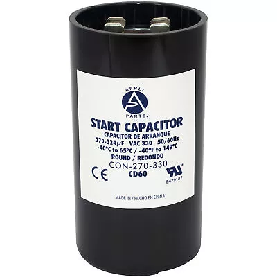 Appli Parts Motor Start Capacitor 270-324 Mfd (microfarads) UF 330 VAC Universal • $17.60