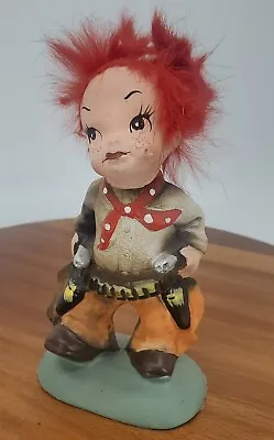 Napcoware Little Rascals Ceramic Boy Cowboy Red Hair Figurine Vtg Napco C-6860 • $11.99