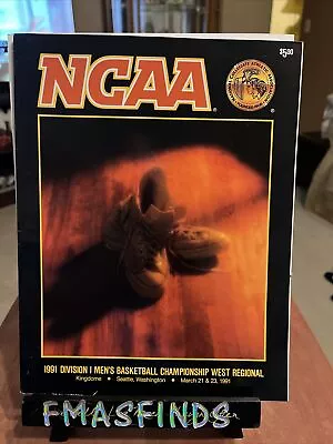 X1 1991 DIVISION 1 Men’s Basketball Championship West Regional Program Seattle • $14.99