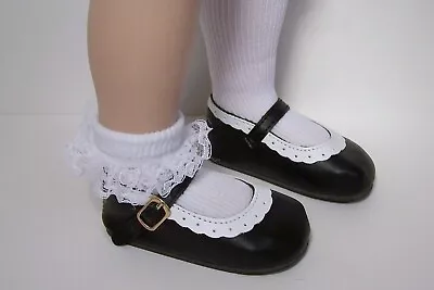 2-Tone Black White Classic Doll Shoes Fits 23  My Twinn Poseable (Debs*) • $14.99