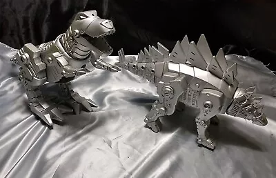 Manley Toy Quest Robo T-rex / Stegosaurus Dinosaur Lot • $14.99