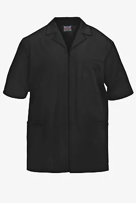Cherokee Workwear Men's Zip Front Scrub Jacket L Black  - 4300 NWT • $19.99
