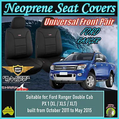 SharkSkin Front Seat Covers Suitable For Ford Ranger PX Dual Cab 10/2011-05/2015 • $168.98