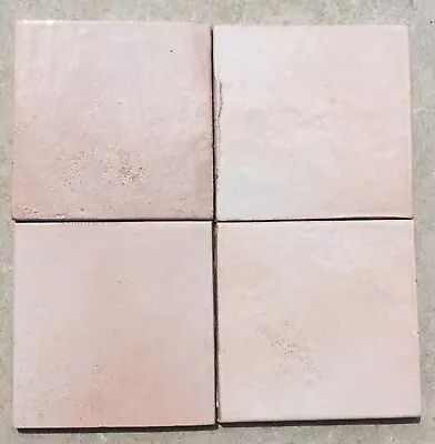 £2.50 • Buy Peach Peche Clair Hand Made Glazed Wall Tile 12x12cm From Provence France