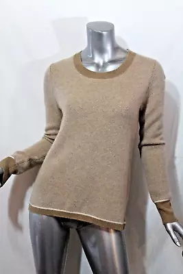 Woman's J CREW Beige & White 100% Cashmere Sweater Size S NWOT • $29.99