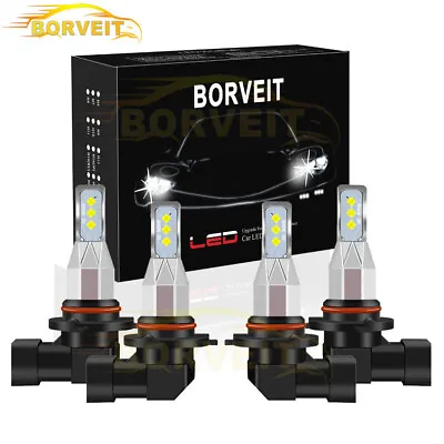 9005 9006 2-Sides 6-SMD LED Combo Headlight Kit High Low Beam Bulbs Bright White • $34.99