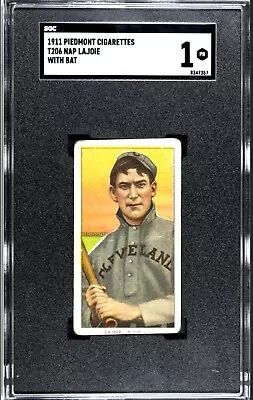 1911 T206 Piedmont Nap Lajoie Batting SGC 1 • $465