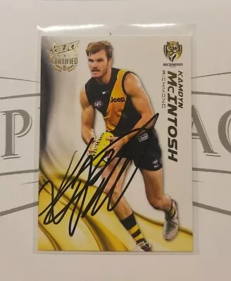 Richmond Tigers - Kamdyn Mcintosh Signed Afl 2016 Select Certified Card • $10