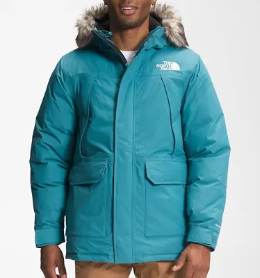 THE NORTH FACE McMurdo Mens M Hoodie Coat/Parka/Jacket Storm Blue NEW $350 • $269.99