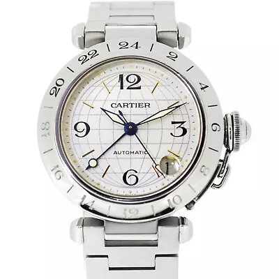 Cartier Pasha C Meridian GMT  W31029M7  Mens Watch • $1587