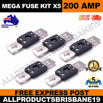 $29 • Buy 5 X 200 AMP Mega Fuse Heavy Duty Dual Battery Mining System High Current