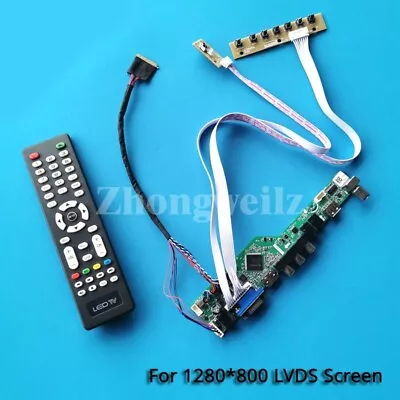 Kit For LTN121AT11 1280*800 LVDS 40-Pin VGA HDMI USB TV Controller Drive Board • $24.09