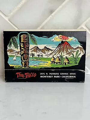 Vintage Tiki Matches The Tiki’s Restaurant Bar Monterey Park CA Matchbook 3” • $21.50