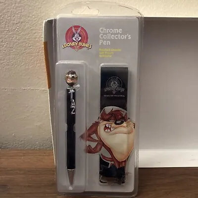 $6.99 • Buy Vintage Looney Tunes Taz Chrome Collector's Pen & Gift Pouch Wb Sealed