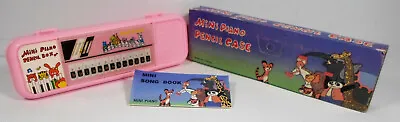 ELECTRON ECHO VTG 80's MINI PIANO + SONG BOOK IN PINK PENCIL CASE TAIWAN MIP • $29.99