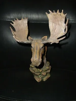 Wilcor Int. Collectible Series Stone Moose Head Sculpture 7.5  Tall • $15