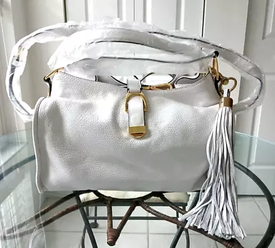 G.i.l.i. White Leather Got It Love It Satchel Handbag ~ New In Wrap ~ Versatile • $69.99