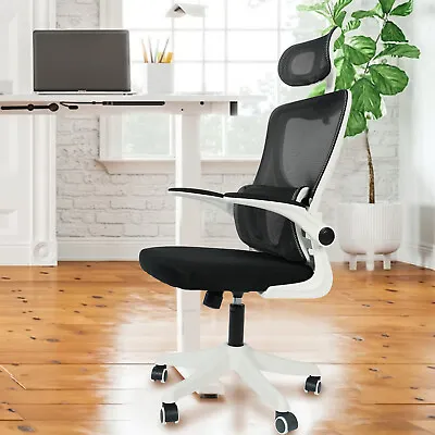 Office Chair Gaming Desk Chair Ergonomic Mesh Dynamic Lumbar Support White • $71.99