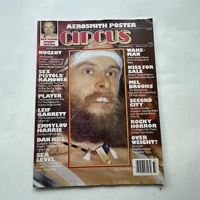 Vintage Circus Magazine Aerosmith Poster Sex Pistols Johnny Rotten 1978 • $20